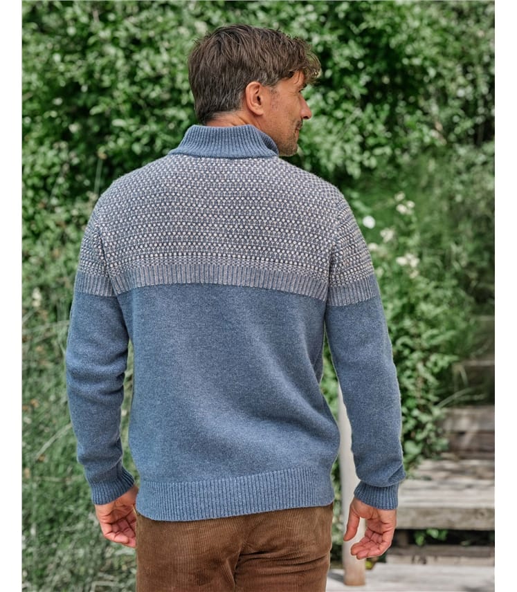 Textured Stitch Half Zip Jumper