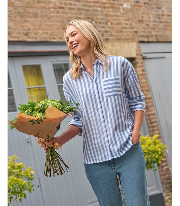 Relaxed Cotton Striped Shirt