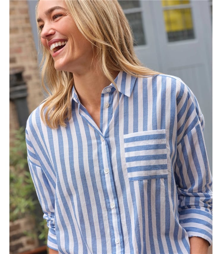 Relaxed Cotton Striped Shirt