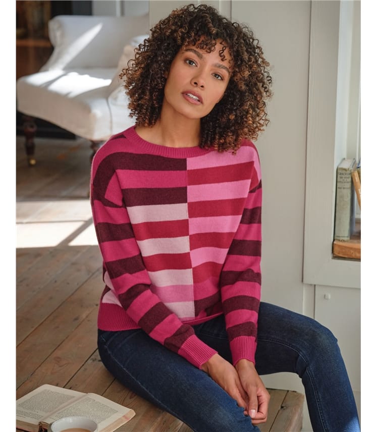 Offset Multistripe Jumper