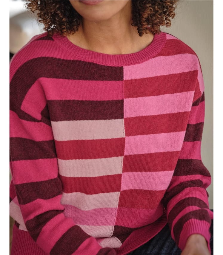 Offset Multistripe Jumper