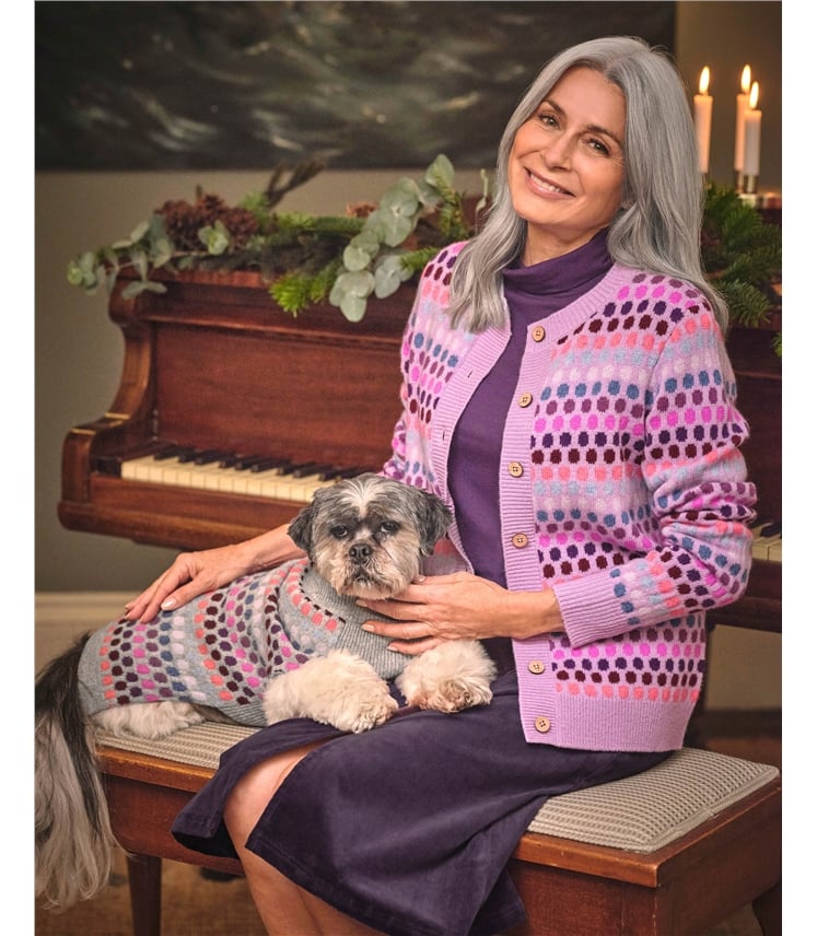 Multi Spot Stripe Cardigan