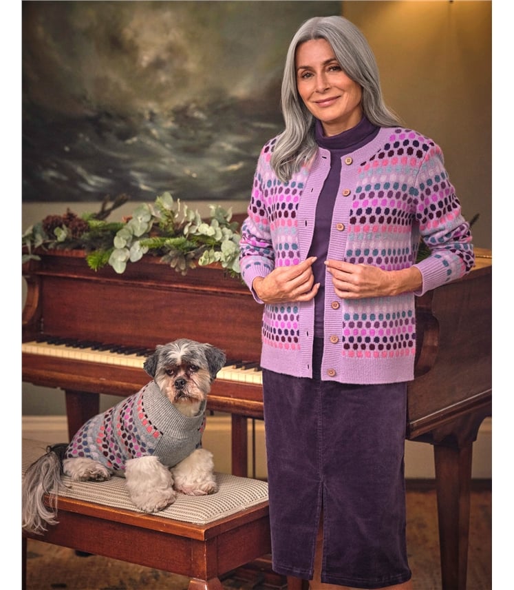 Multi Spot Stripe Cardigan