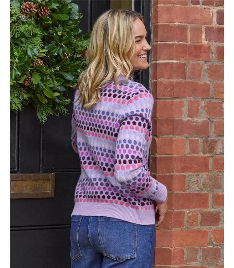 Multi Spot Stripe Cardigan