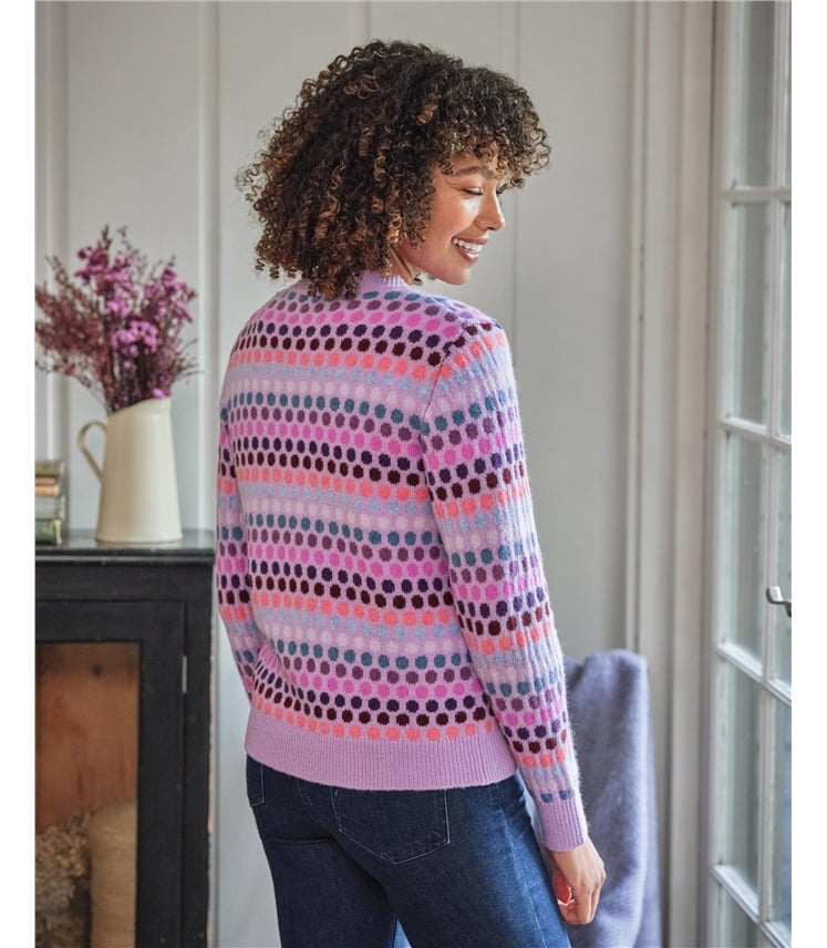 Multi Spot Stripe Cardigan