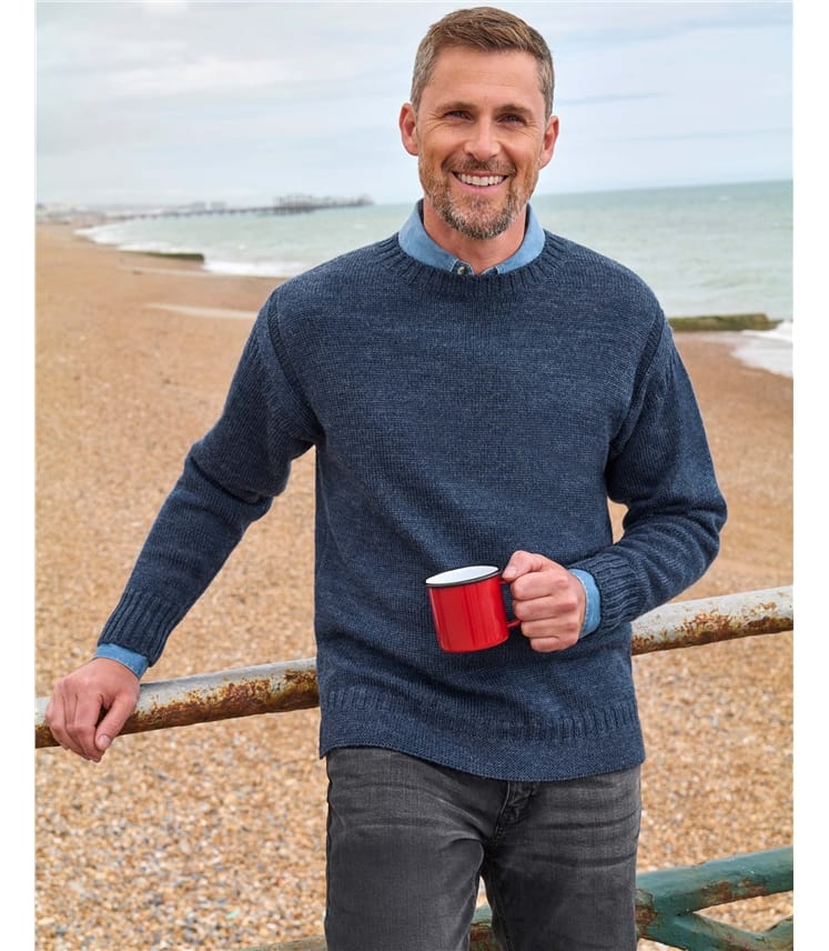 Guernsey-Pullover aus reiner Wolle