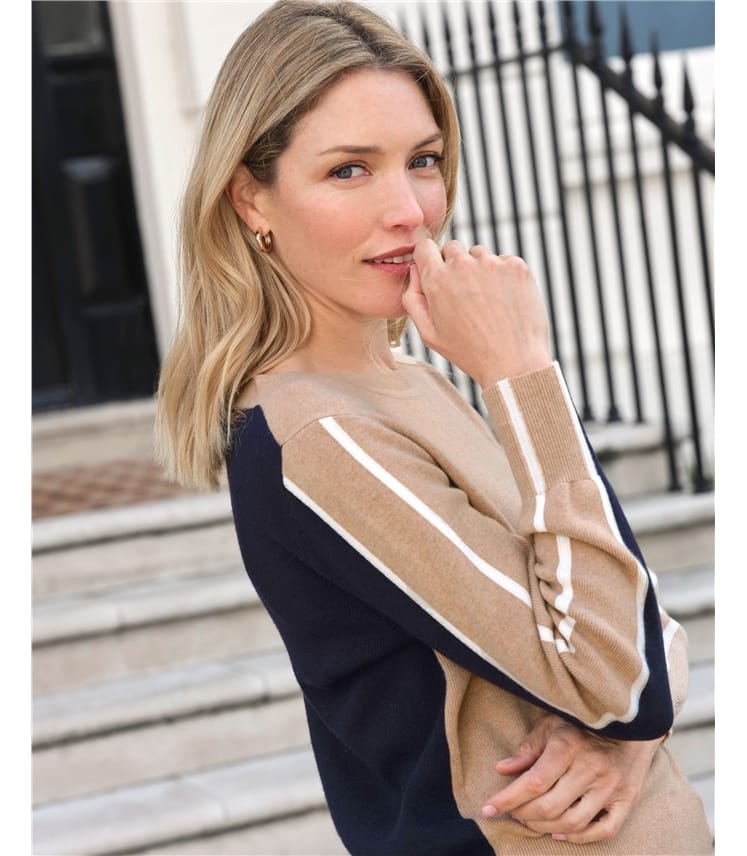Wool Blend Tipped Sweater