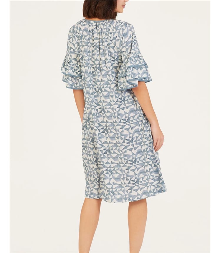 Skye Lenzing Ecovero Ruffle Sleeve Shift Dress