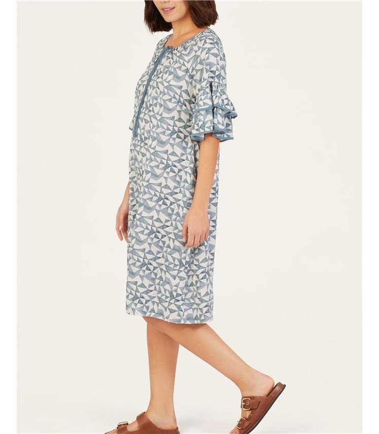 Skye Lenzing Ecovero Ruffle Sleeve Shift Dress