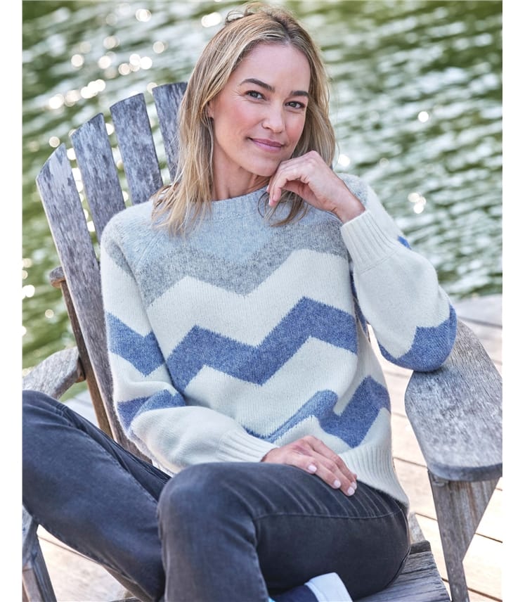 Fluffy Chevron Jumper