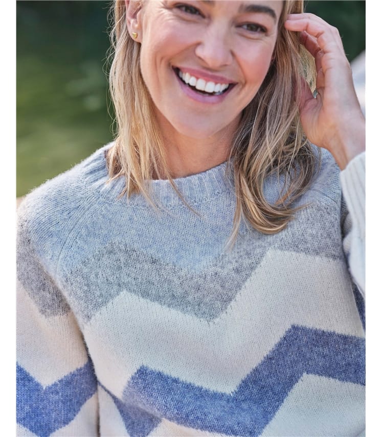 Fluffy Chevron Jumper