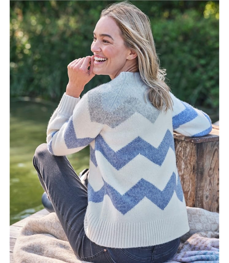 Fluffy Chevron Jumper