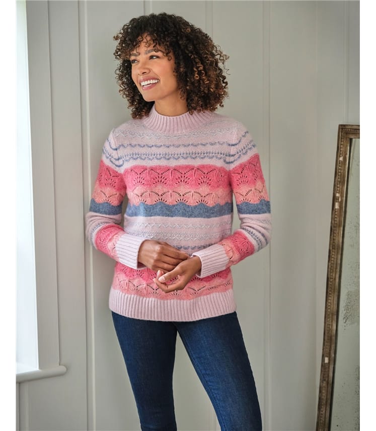 Colour Block and Stripe Cardigan