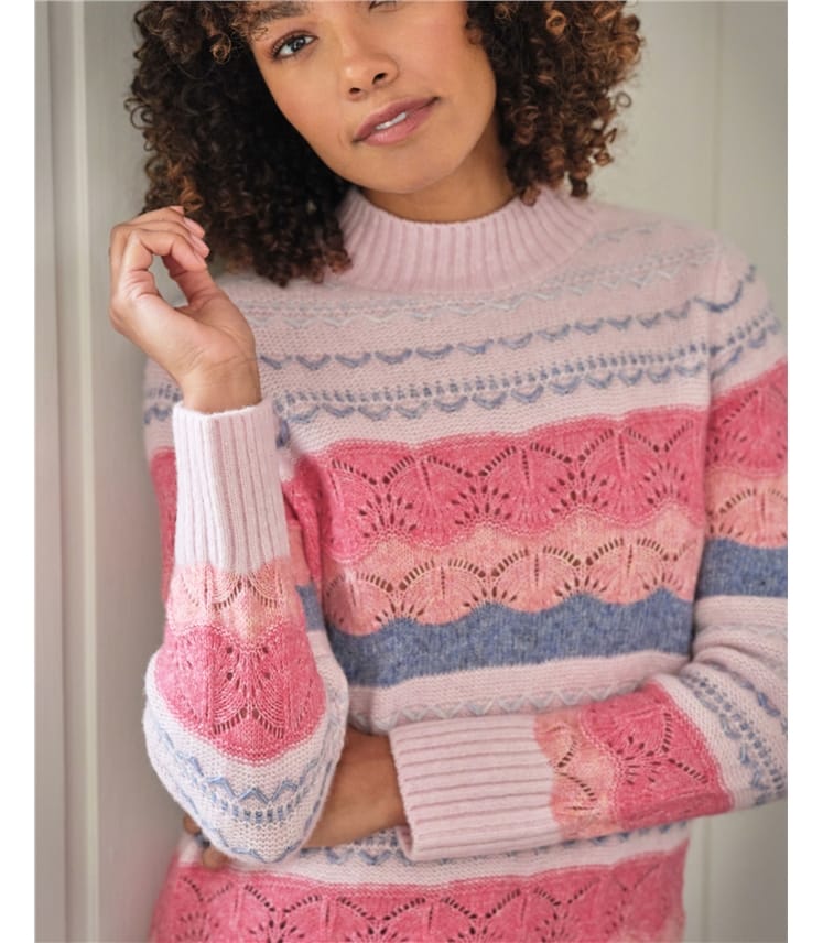 Colour Block and Stripe Cardigan