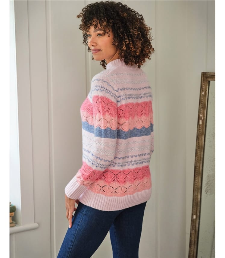 Colour Block and Stripe Cardigan