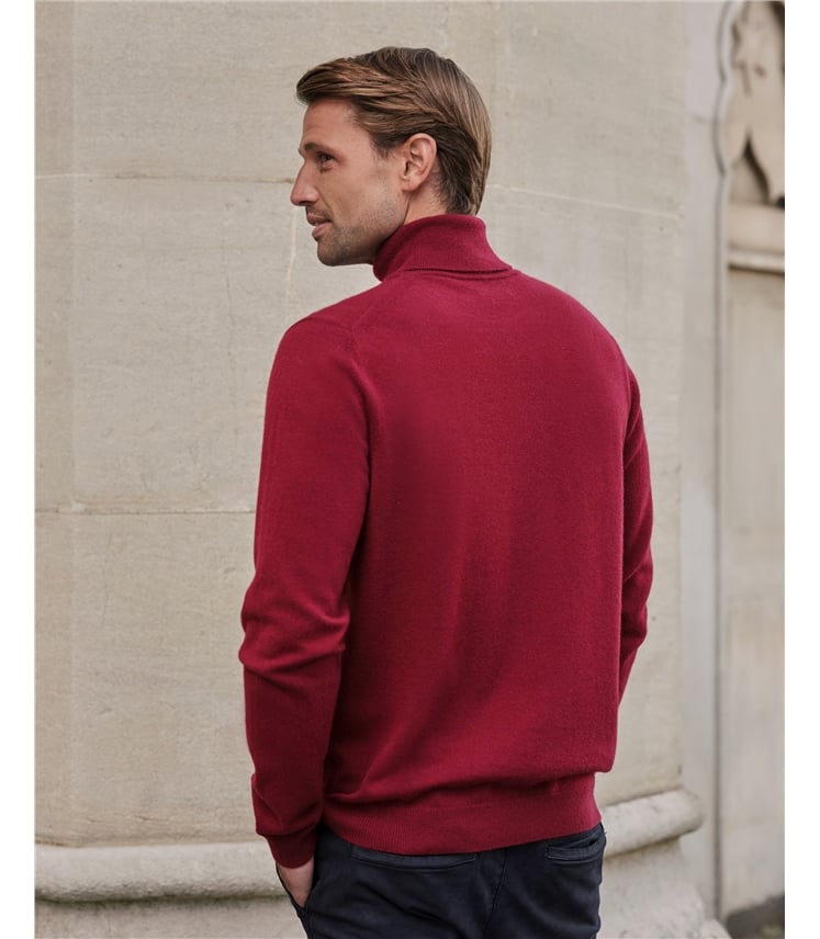 Mens Cashmere Roll Neck Sweater