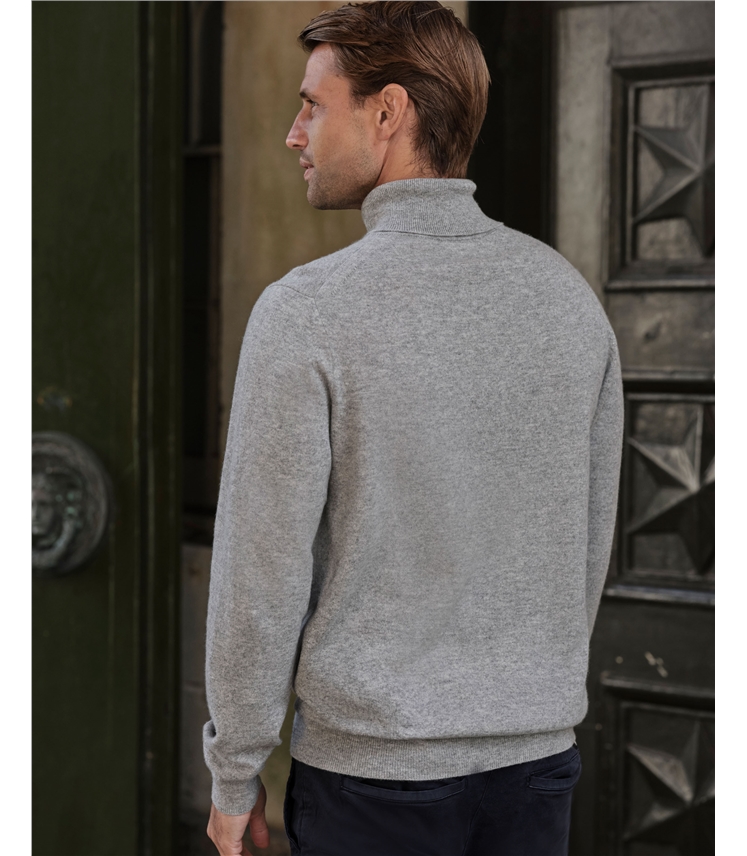 Mens Cashmere Roll Neck Sweater