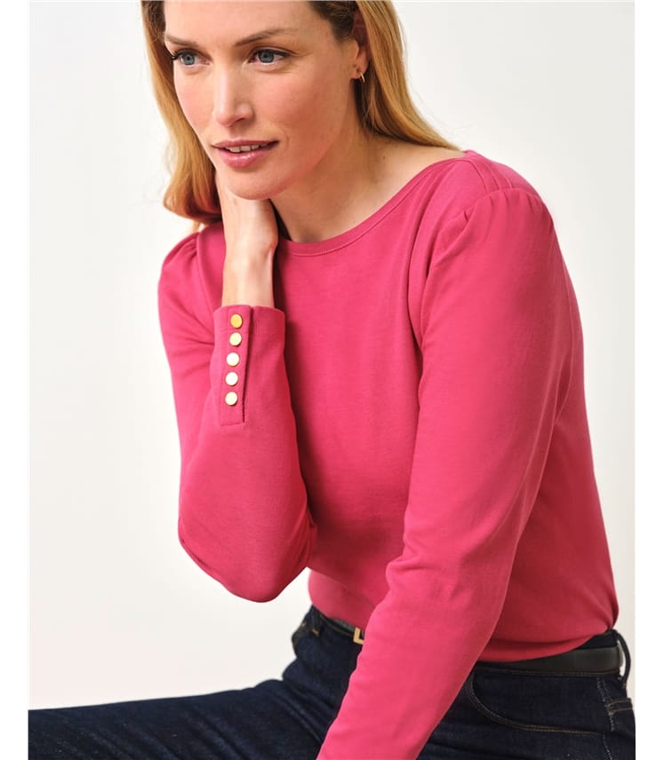 Button Sleeve Top