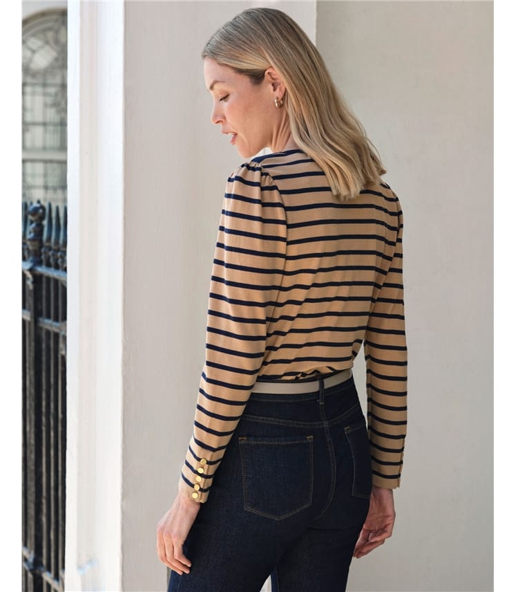 Button Sleeve Top