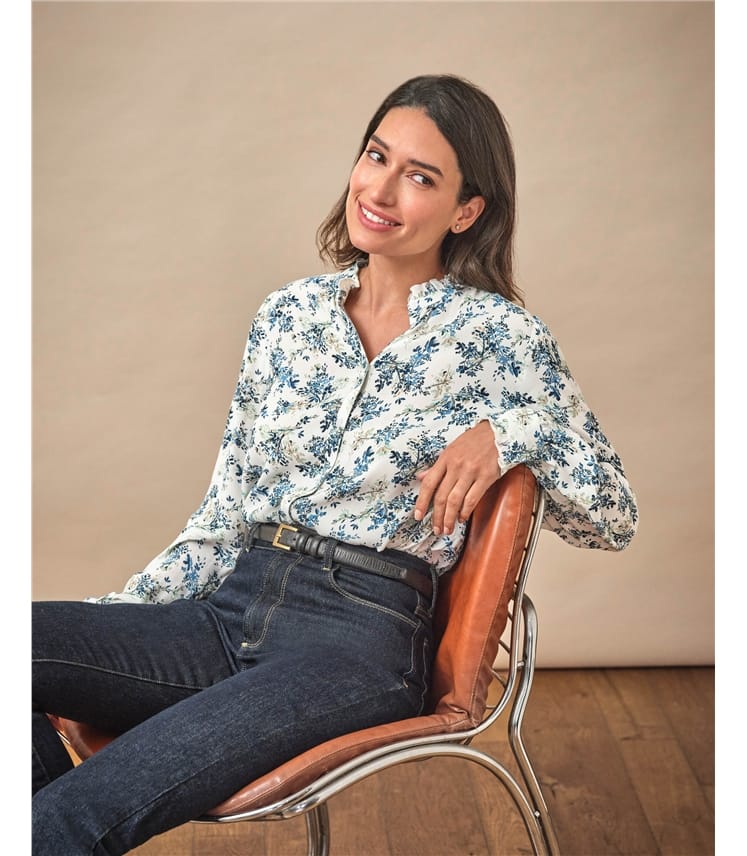 Frill Neck Detail Blouse