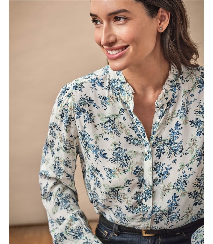 Frill Neck Detail Blouse