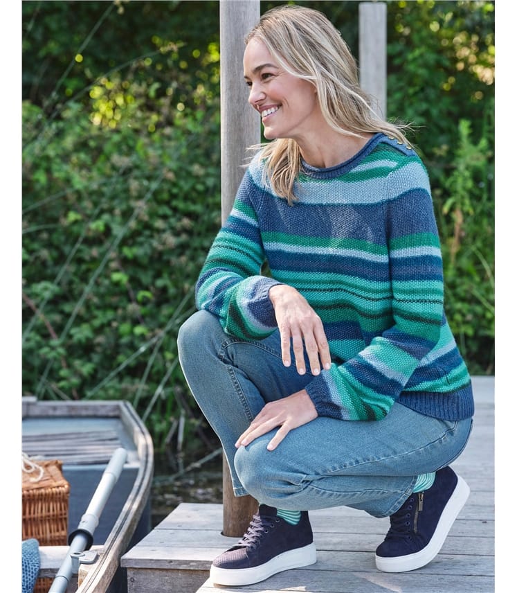 Multi Stripe Button Jumper