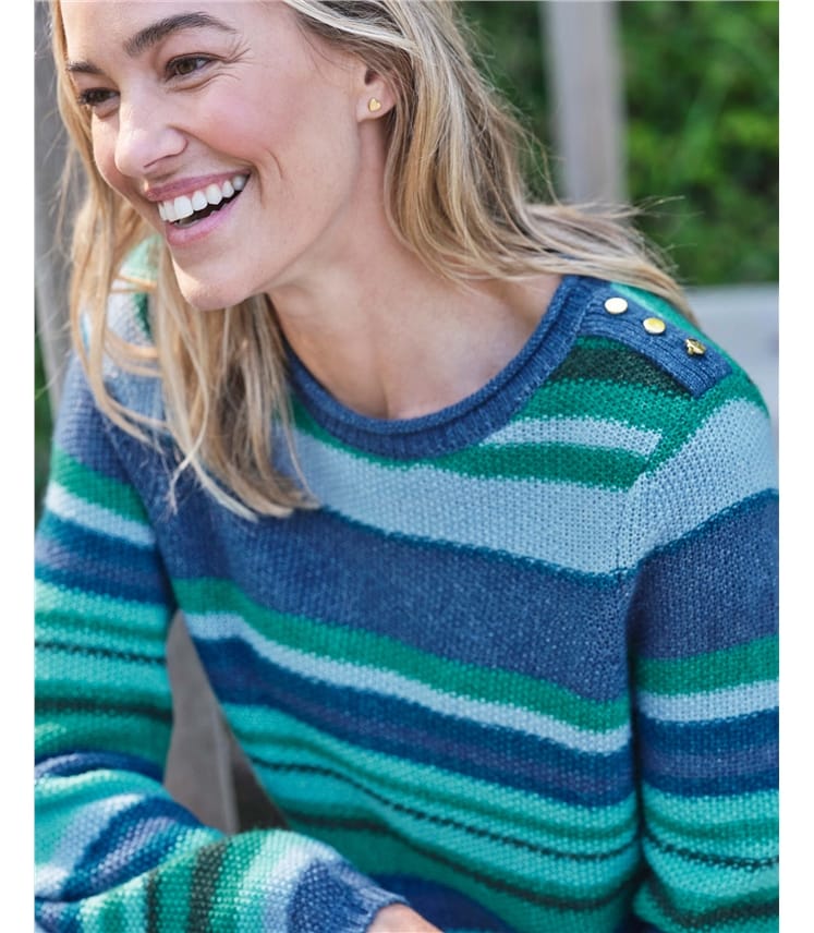 Multi Stripe Button Jumper
