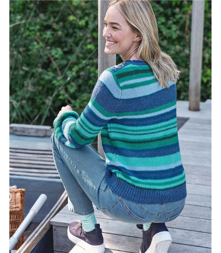 Multi Stripe Button Jumper