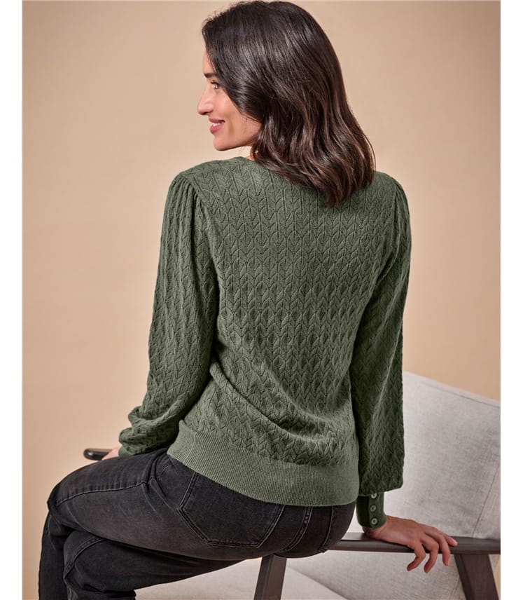 Wool Cashmere Lacy Sweater
