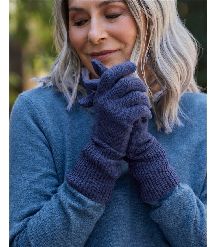 Cashmere Merino Ribbed Gloves
