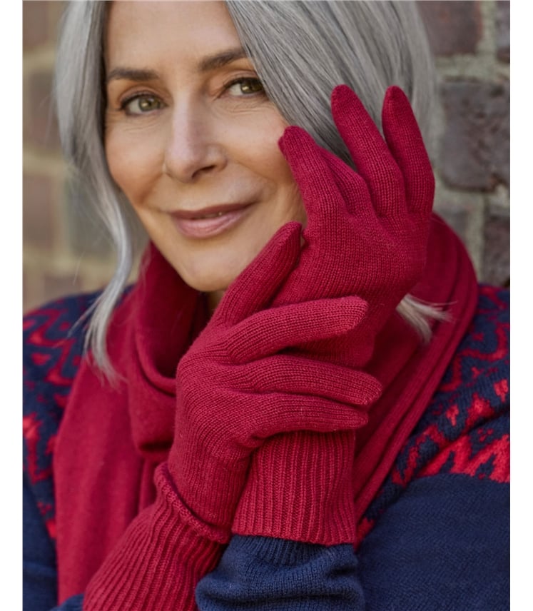 Gants côtelés en mérinos de Cashmere
