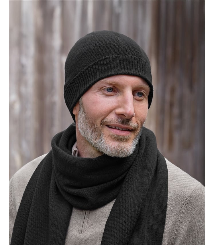 Herrenmütze aus Kaschmir-Merino-Mix