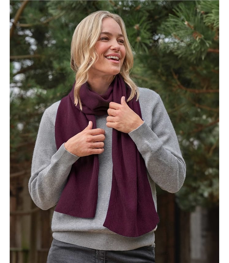 Cashmere Merino Ribbed Scarf
