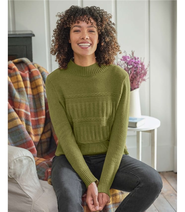 Texture Turtle Neck Jumper