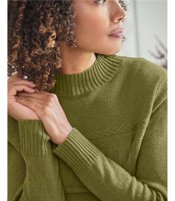 Texture Turtle Neck Jumper