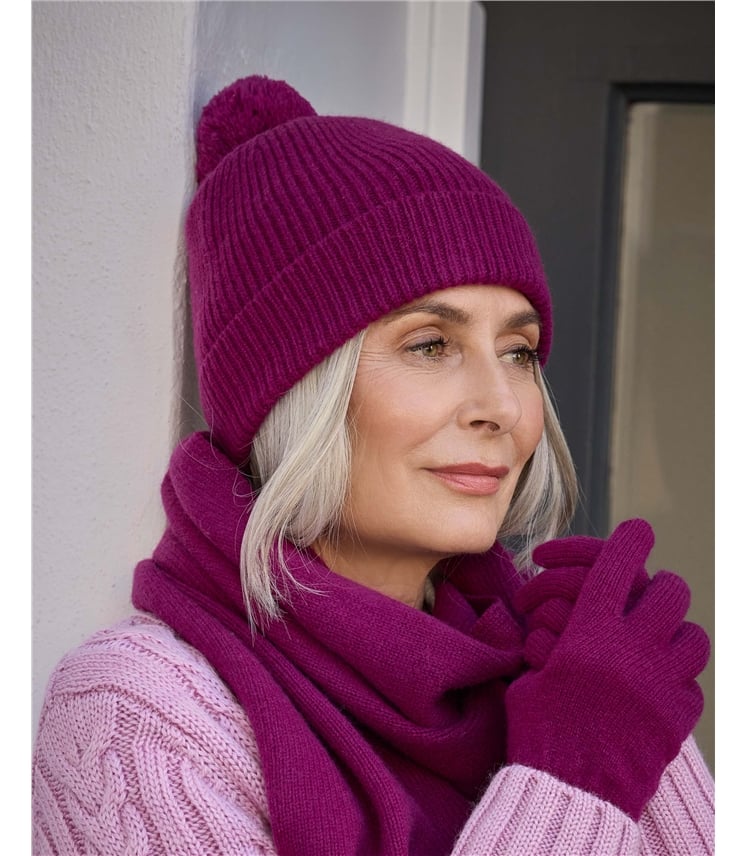 Mütze aus Lammwolle für Damen