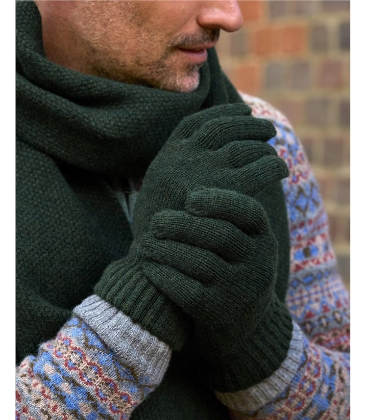 Mens Essential Pure Lambswool Gloves
