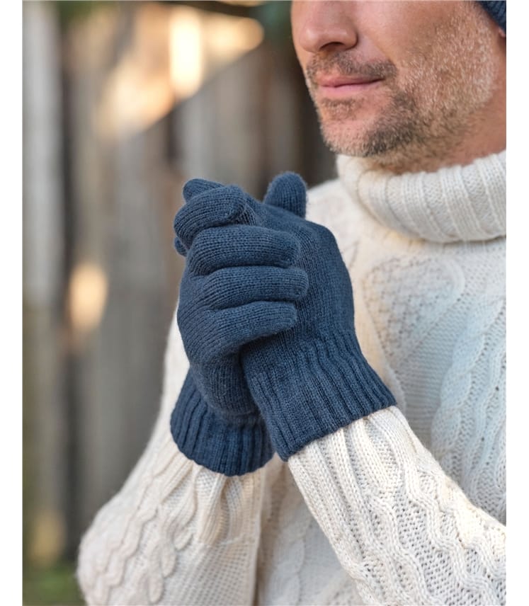 Mens Essential Pure Lambswool Gloves