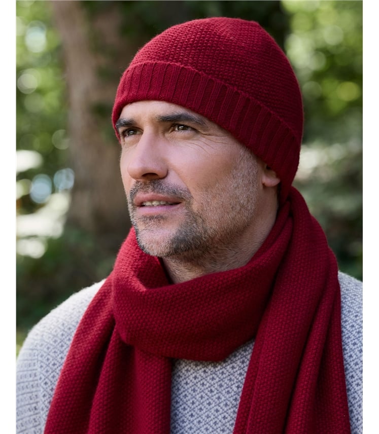 Mens Essential Lambswool Beanie Hat