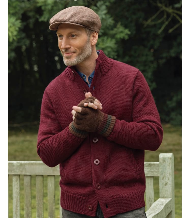Mens Essential Lambswool Fingerless Glove