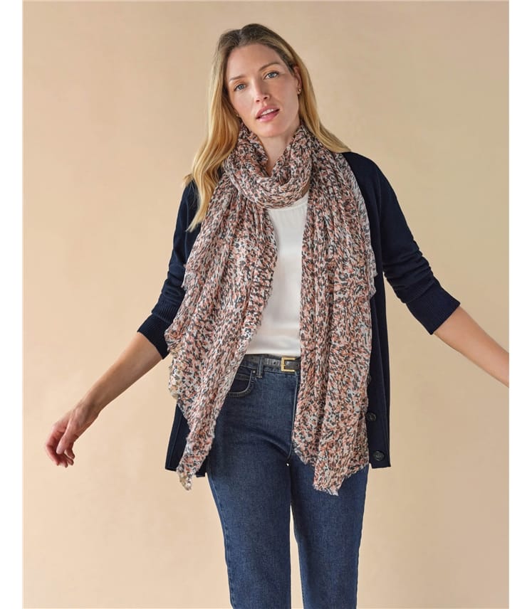 Silk Blend Printed Scarf
