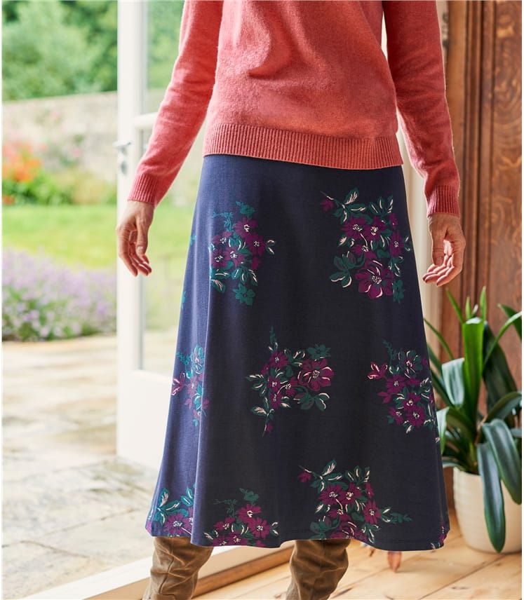 Bloom Print | Womens A Line Skirt | WoolOvers US