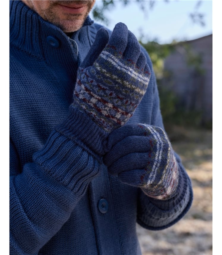 Mens Fairisle Lambswool Gloves