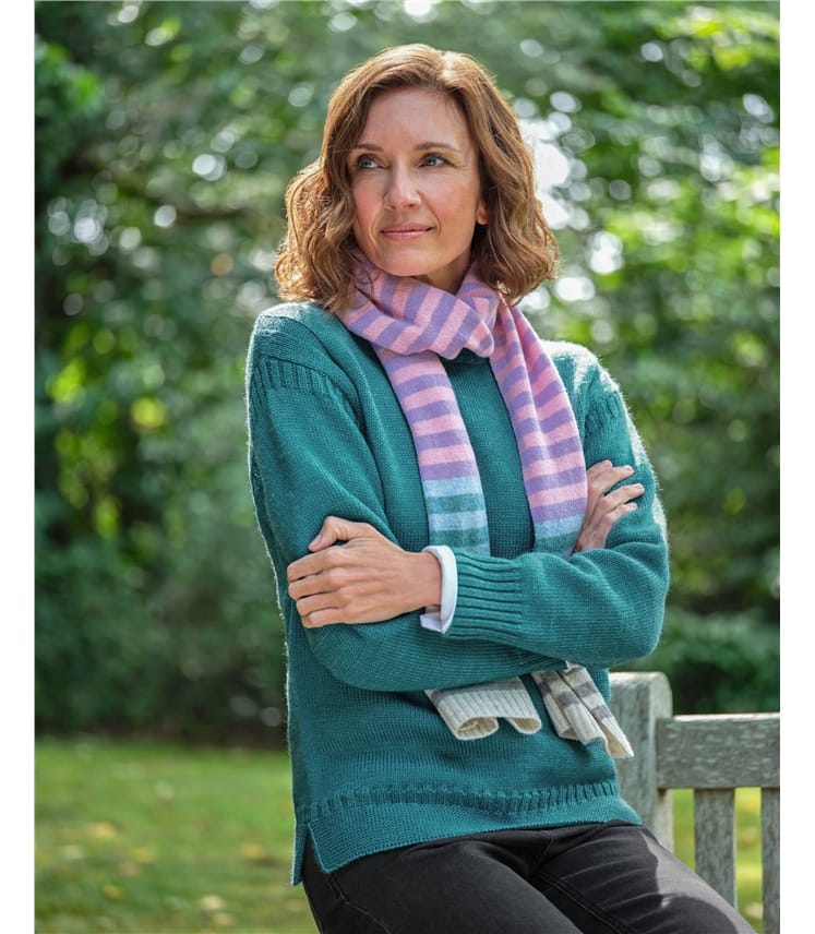 Multi Stripe Lambswool Scarf