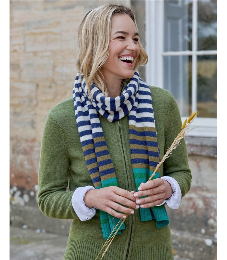 Écharpe en laine d'agneau multicolore - Femmes - Pure laine d'agneau