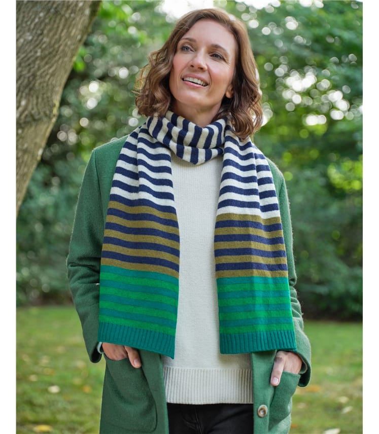 Multi Stripe Lambswool Scarf