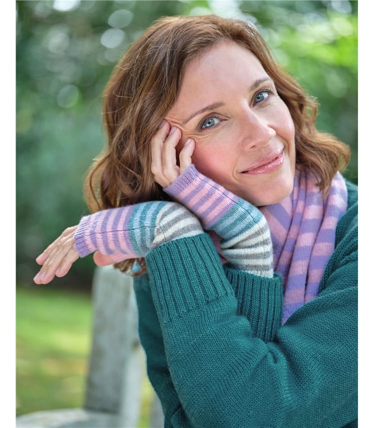 Multi Stripe Lambswool Wristwarmer