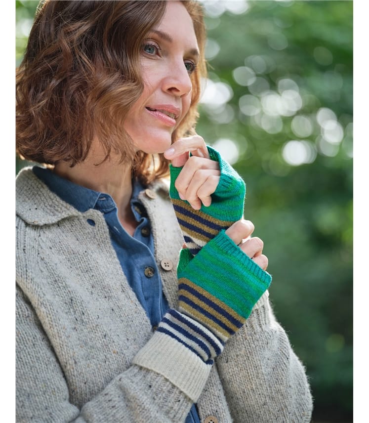Multi Stripe Lambswool Wristwarmer