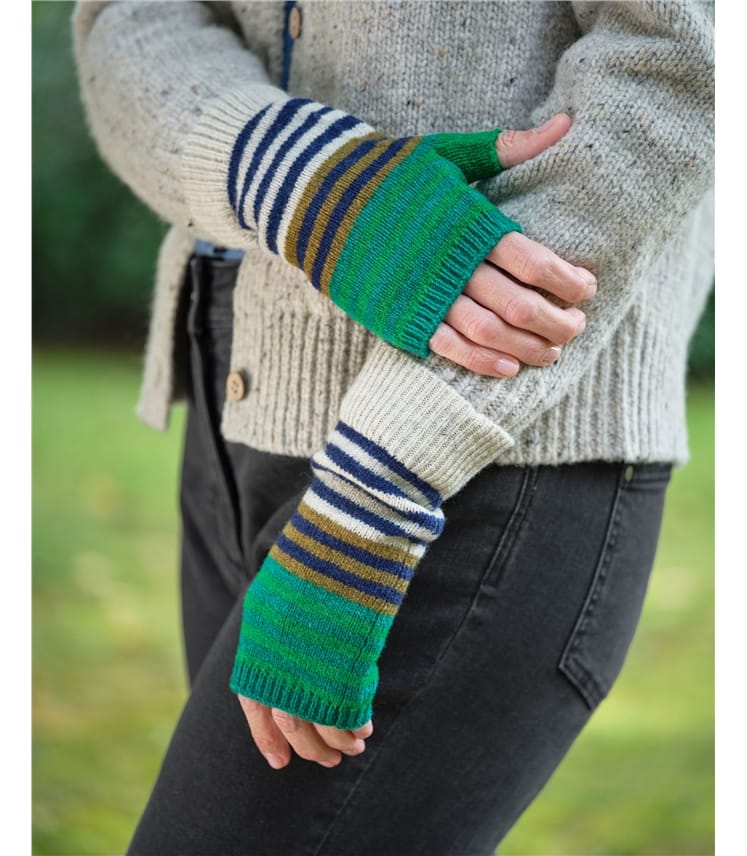 Multi Stripe Lambswool Wristwarmer