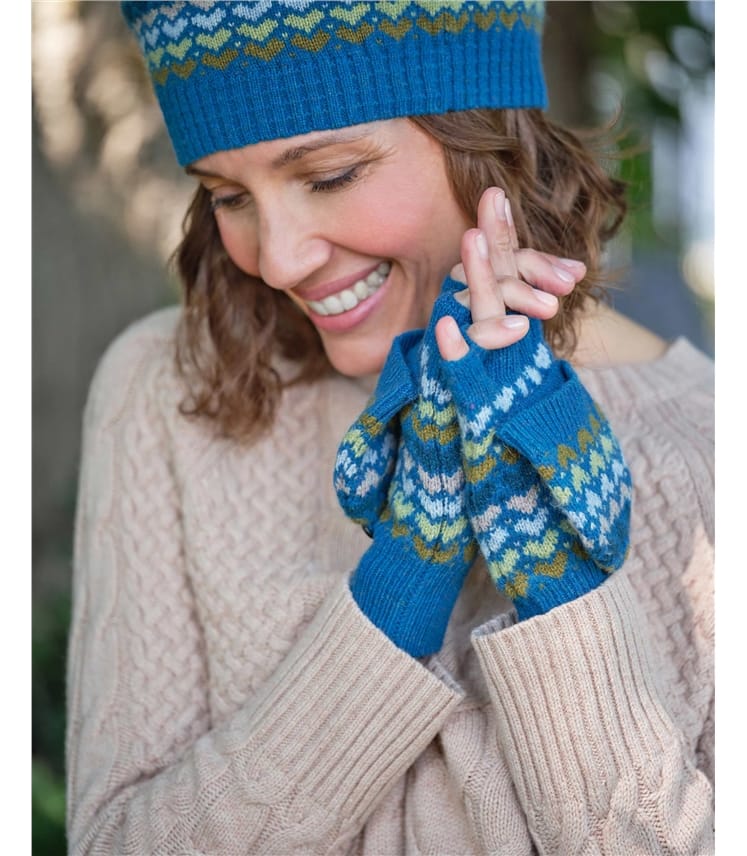 Heart Fairisle Capped Mitten